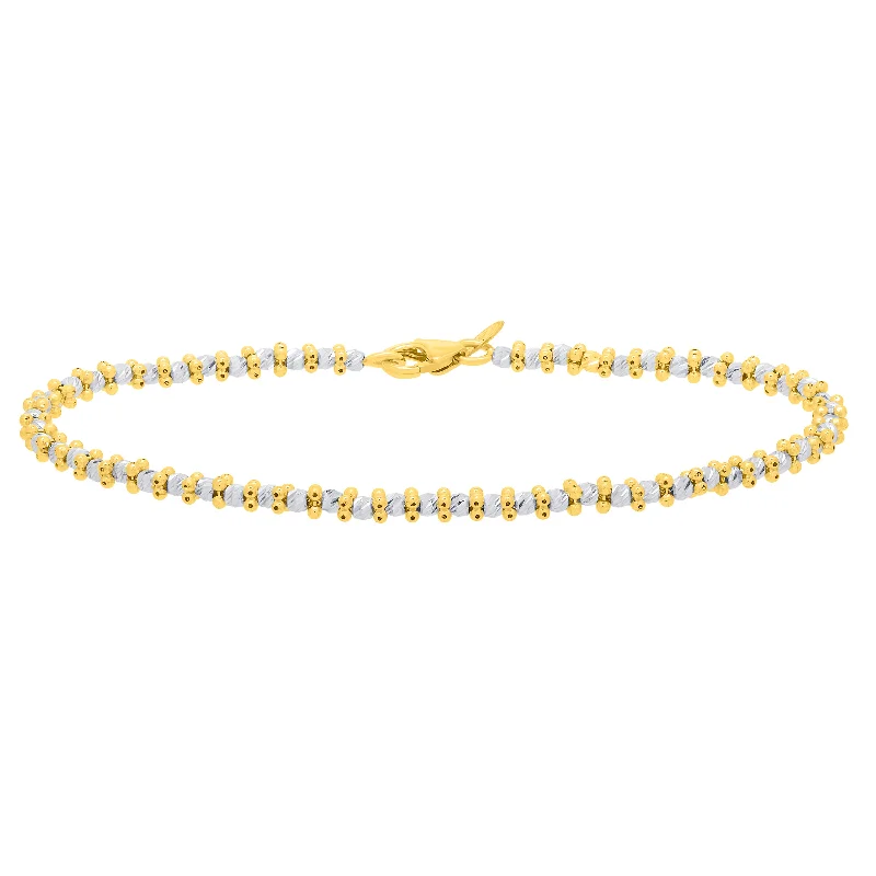 women’s diamond bracelet-14K Gold Pallina Bead TT Chain