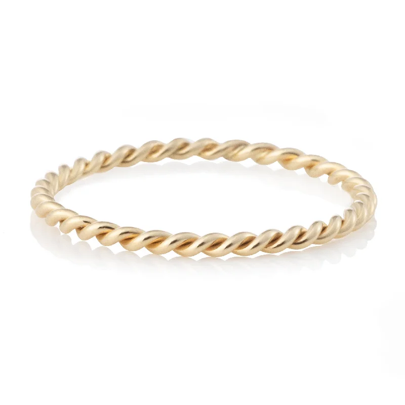 women’s custom ring-Solid Gold Twist Ring