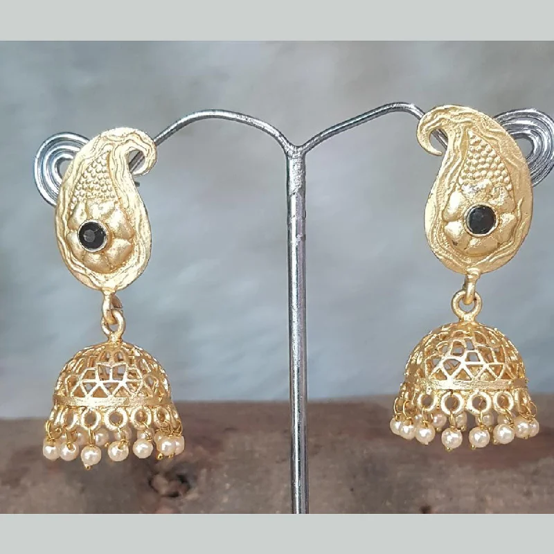 women’s double hoop earrings-Shreeji Gold Plated Jhumki Earrings