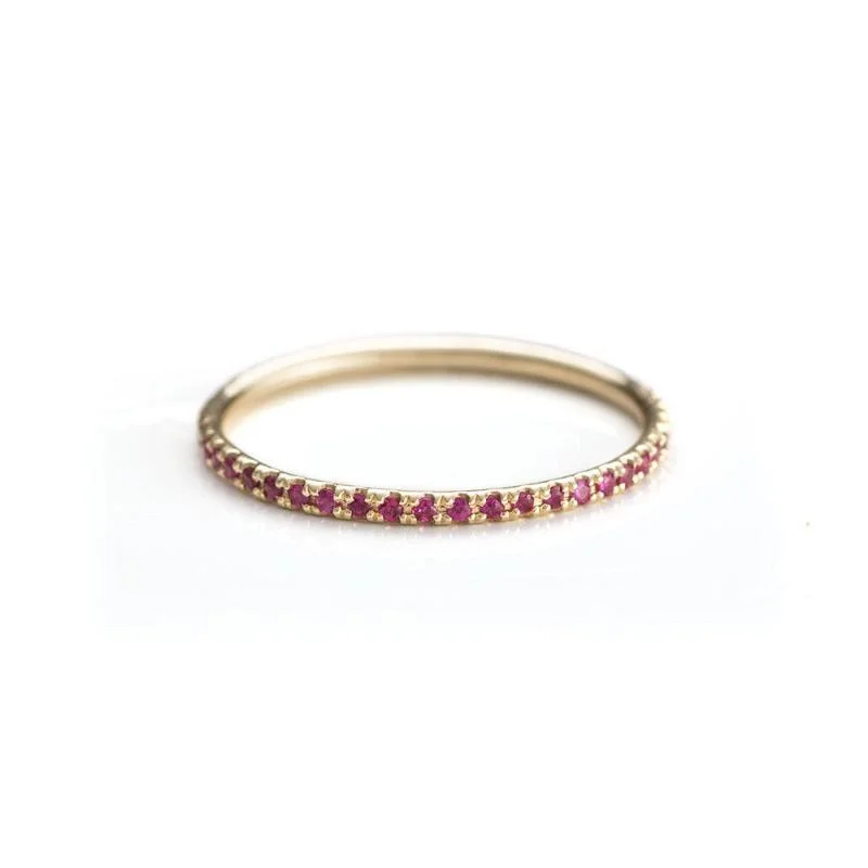 women’s unique ring-Ruby Stack Ring