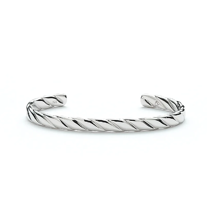 women’s luxury bracelet-Cable Bangle 6mm