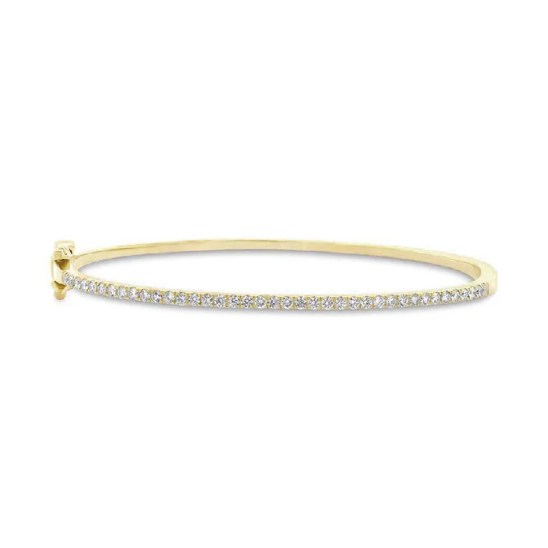 women’s gemstone cuff-Diamond Hinge Bangle