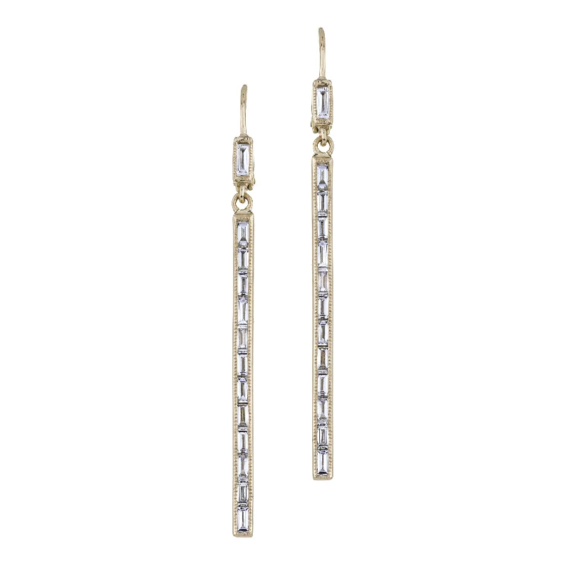 women’s large statement earrings-The Silhouette Bar Earrings