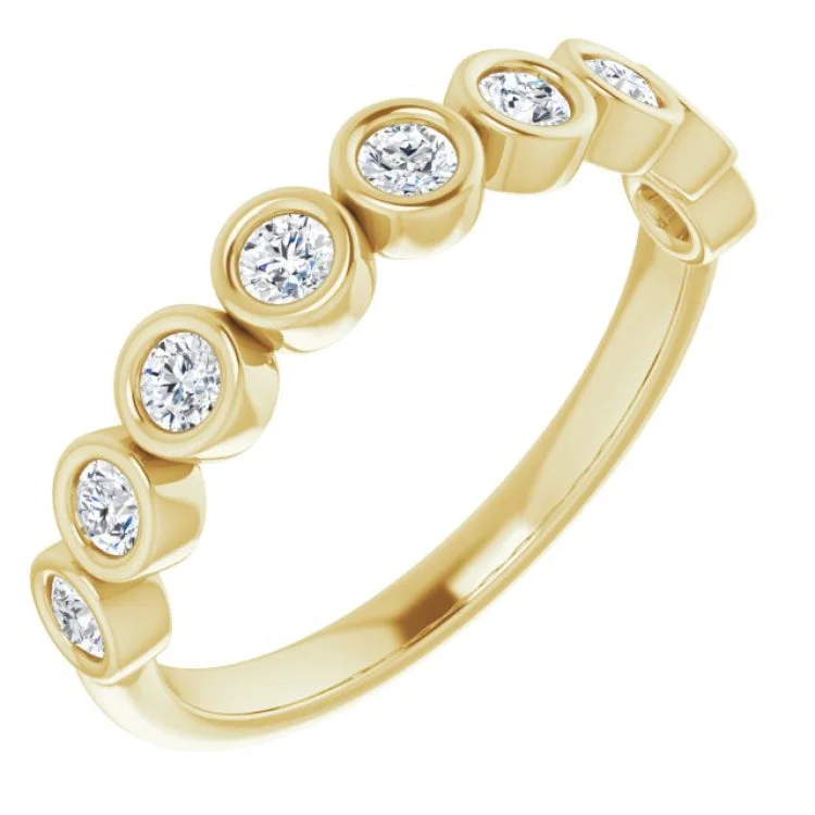 women’s chunky fashion ring-14K Yellow 1/2 CTW Natural Diamond Anniversary Band