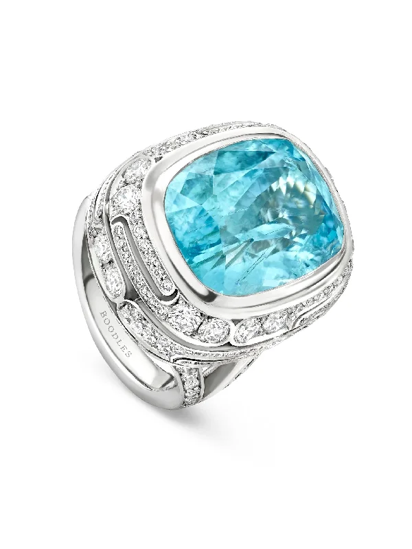 women’s statement ring-The Boodles National Gallery Collection - Play of Light Paraiba Ring