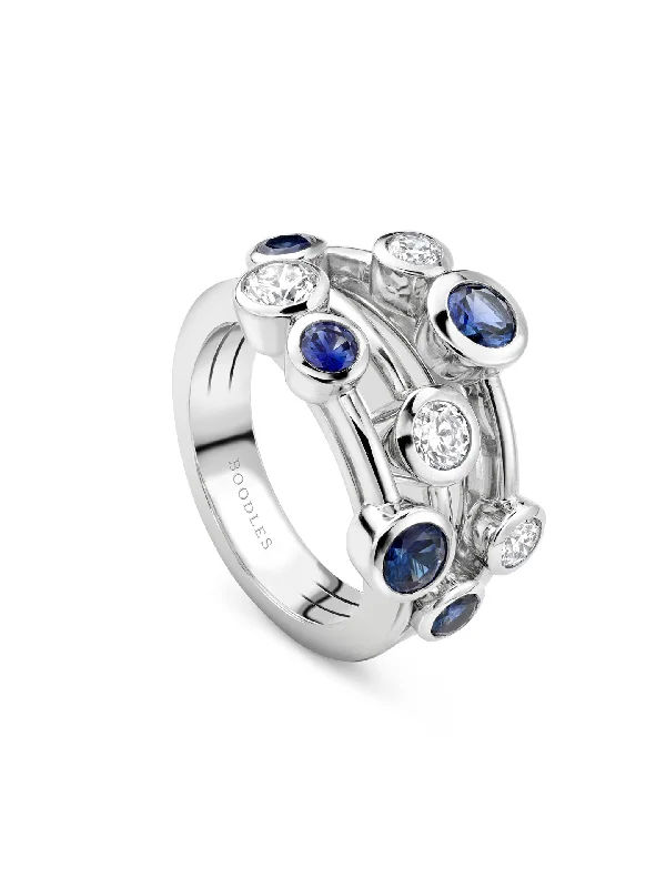 women’s platinum ring-Raindance Classic Platinum Sapphire Ring