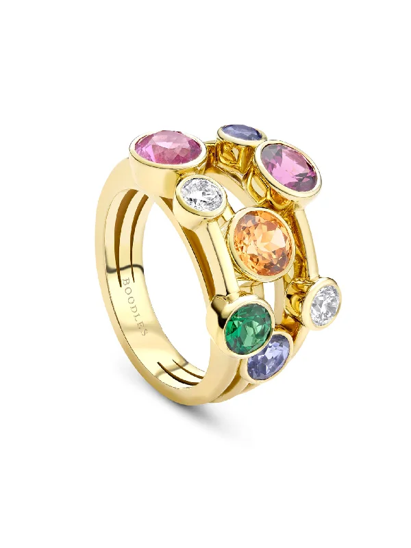 women’s luxury ring-Raindance Rainbow Yellow Gold Ring