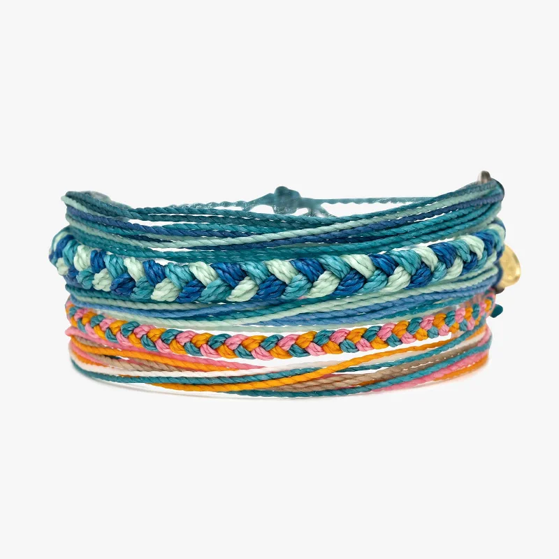 women’s adjustable cuff bracelet-Sunkissed Seas Friendship 5 Pack