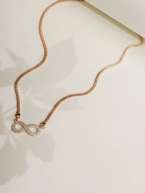 women’s fancy chain necklace-Infinity Necklace