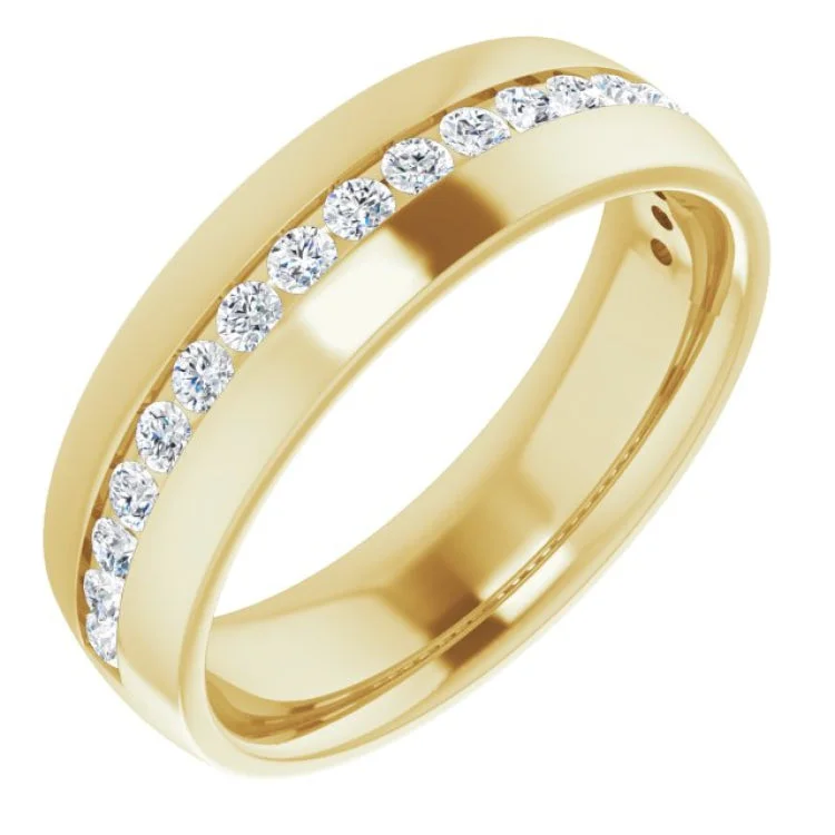 women’s gemstone ring-14K Yellow 1/2 CTW Natural Diamond Band