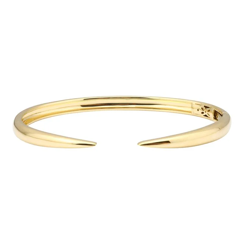 women’s bracelet with charms-14k Yellow Gold Claw Bangle