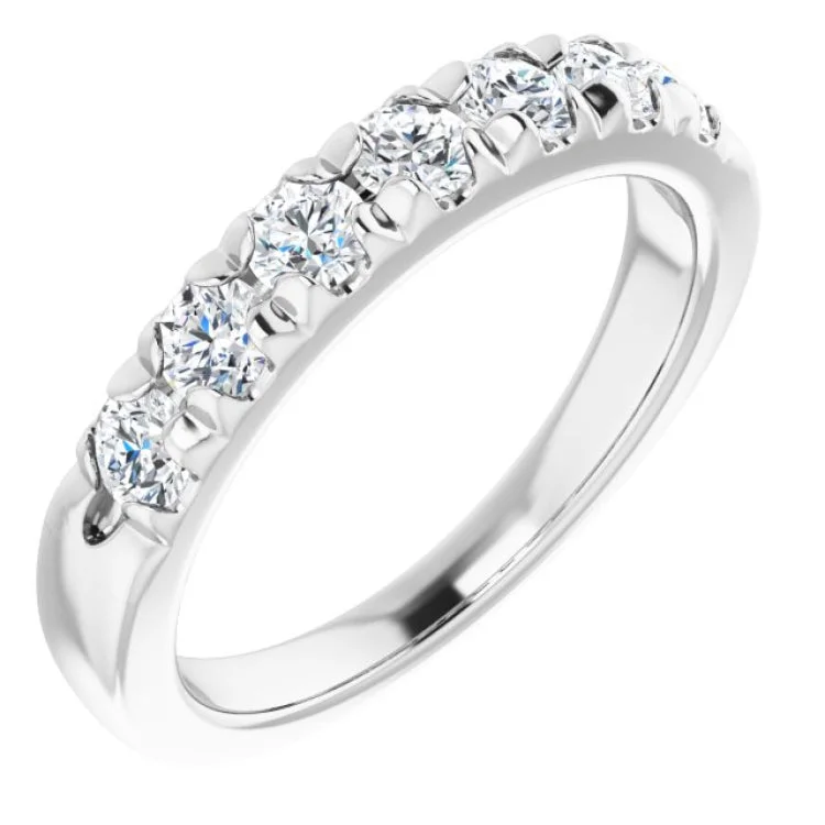 women’s zircon ring-14K White 3/4 CTW Natural Diamond Anniversary Band