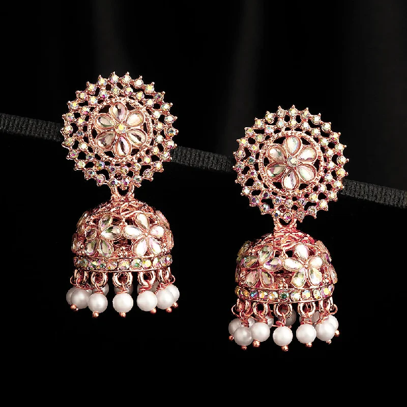 women’s sparkly diamond earrings-Shrishti Fashion Pretty Gold Plated Jhumki Earring For Women