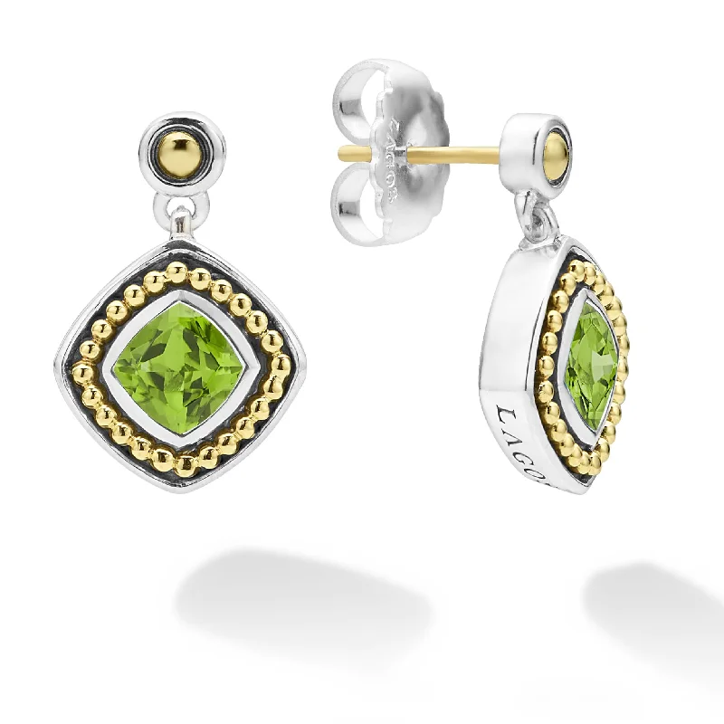 women’s casual earrings-Peridot Drop Earrings