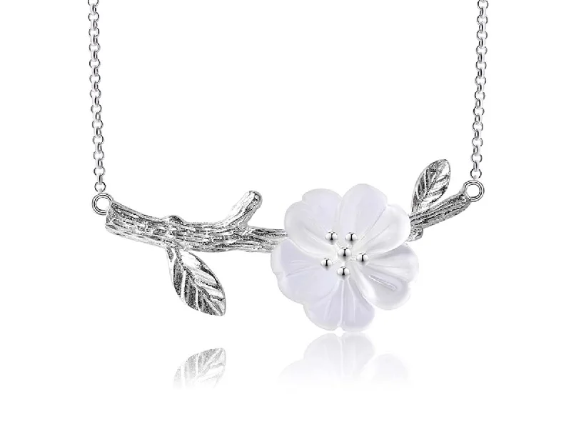 women’s chunky statement necklace-Flower in the Rain II Necklace