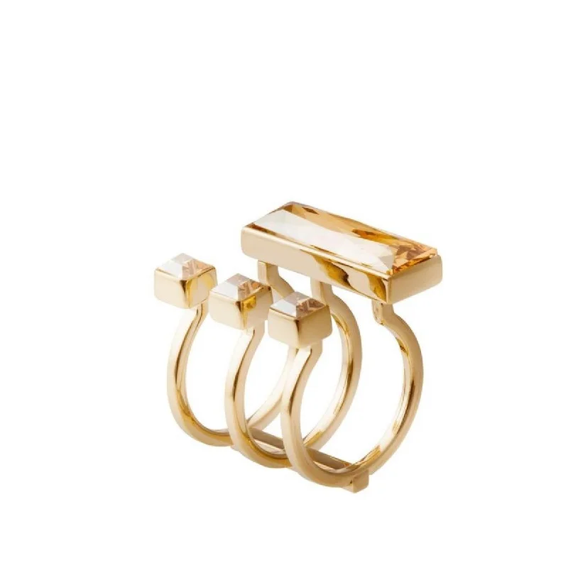 women’s statement cocktail ring-Gold Fay Carre RIng