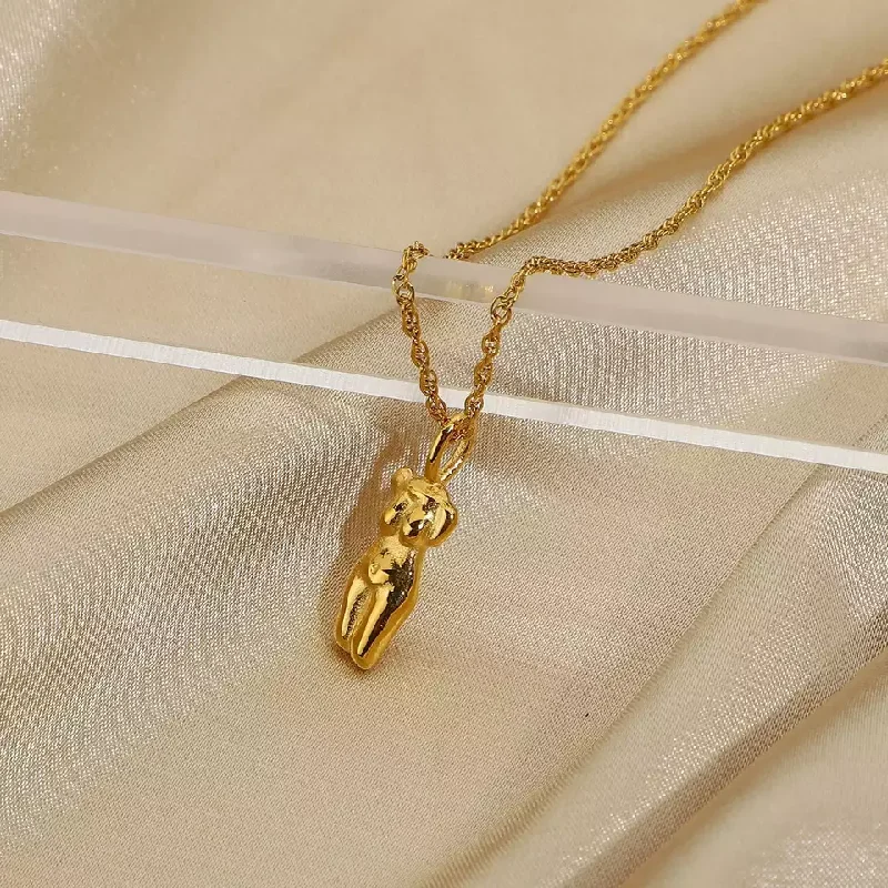 women’s gold-plated necklace-Girl Necklaces