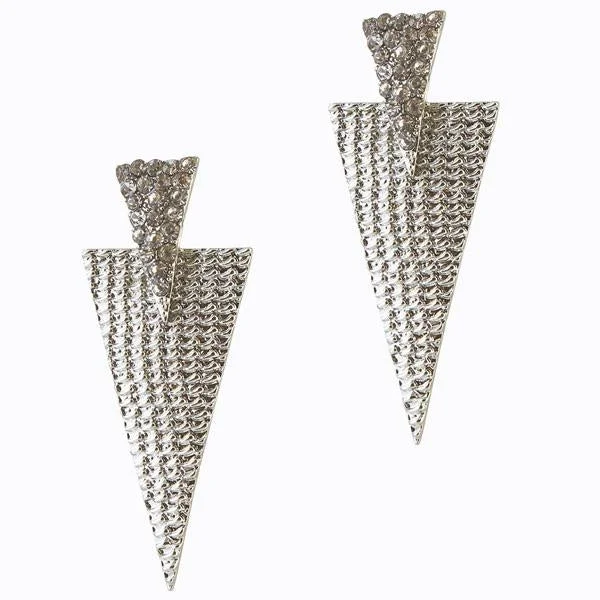 women’s hoop crystal earrings-The99Jewel Stone Rhodium Plated Dangler Earring