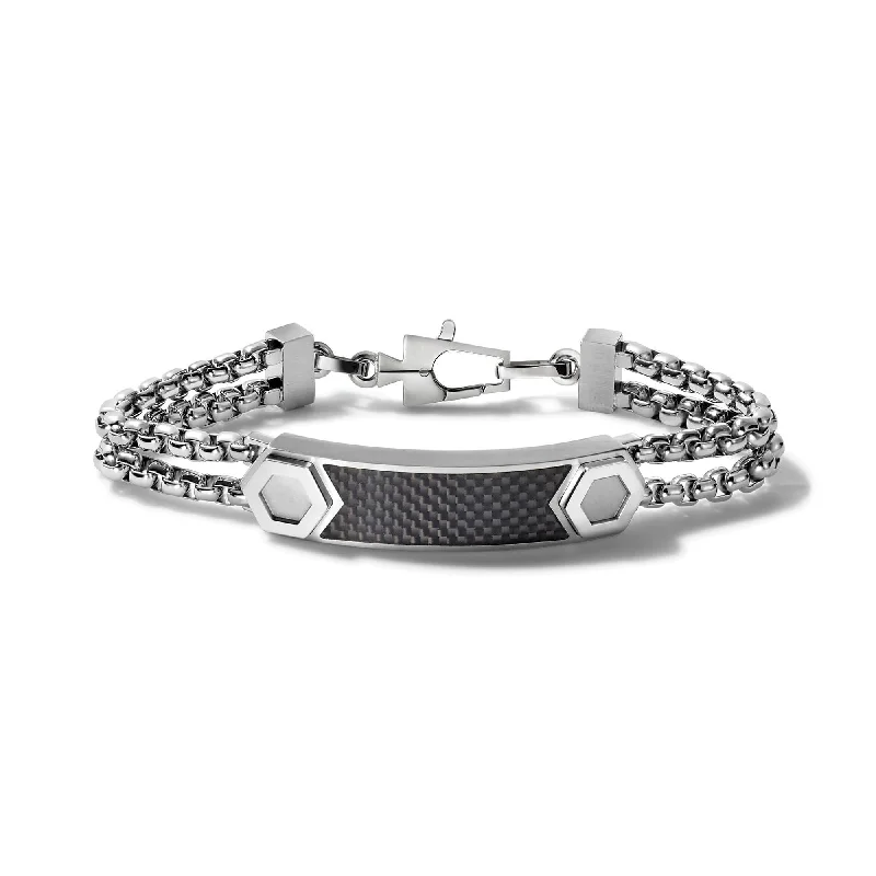 women’s sapphire bracelet-Bulova ID Link - Medium