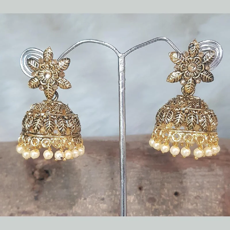 women’s evening earrings-Shreeji Gold Plated Jhumki Earrings