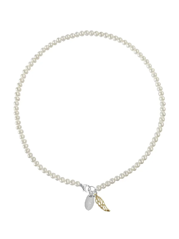 women’s pearl and diamond necklace-I Am Necklace