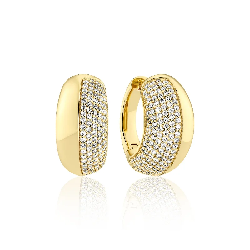 women’s crystal earrings with studs-Earrings Fasano