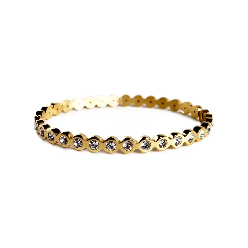 women’s diamond-studded bracelet-CZ Bangle