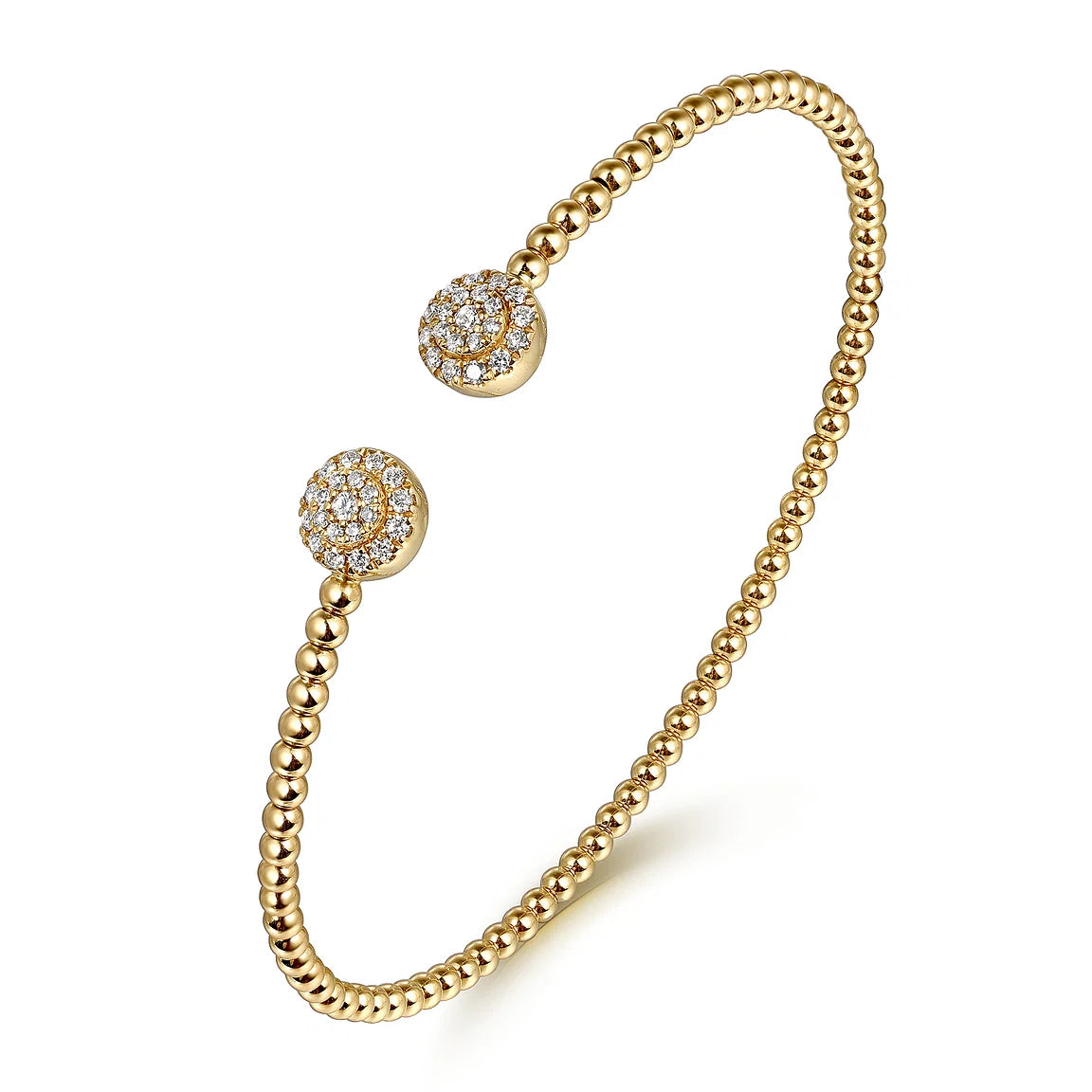 women’s gold bracelet-Shiny Chic Zircon Open Bangle