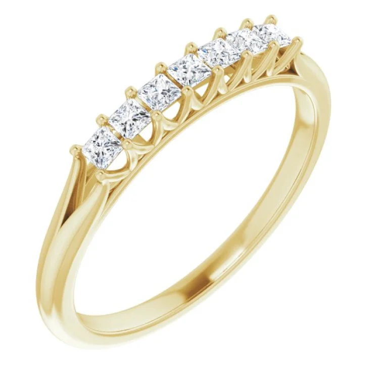 women’s vintage ring-14K Yellow 1/4 CTW Natural Diamond Anniversary Band