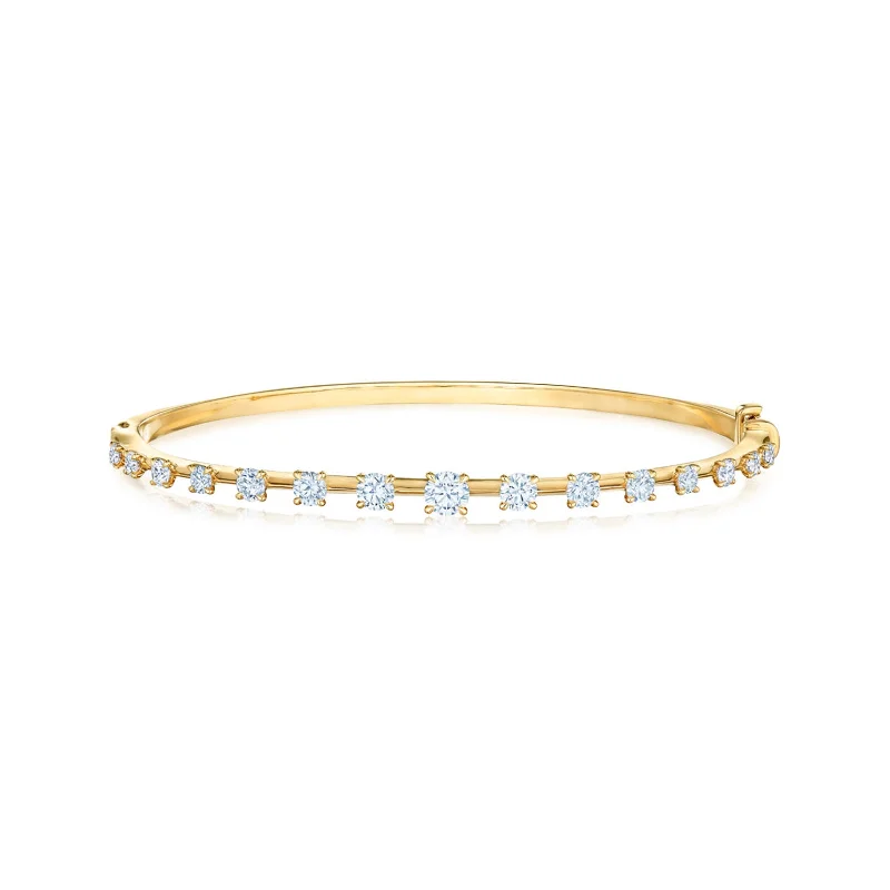 women’s classic gold bangle-Starry Night Bangle with Diamonds