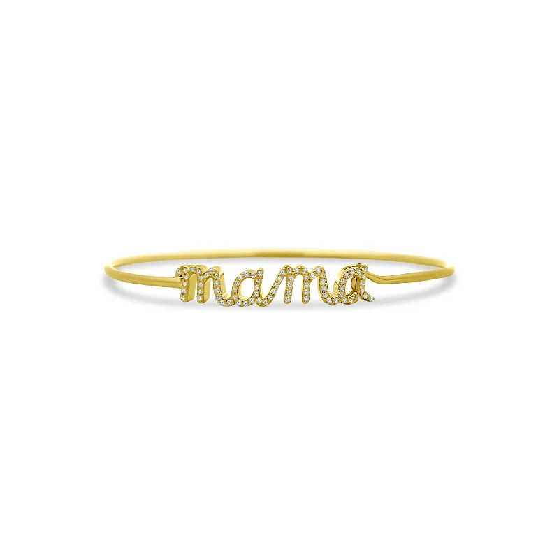 women’s chunky bracelet-Diamond Mama Bangle