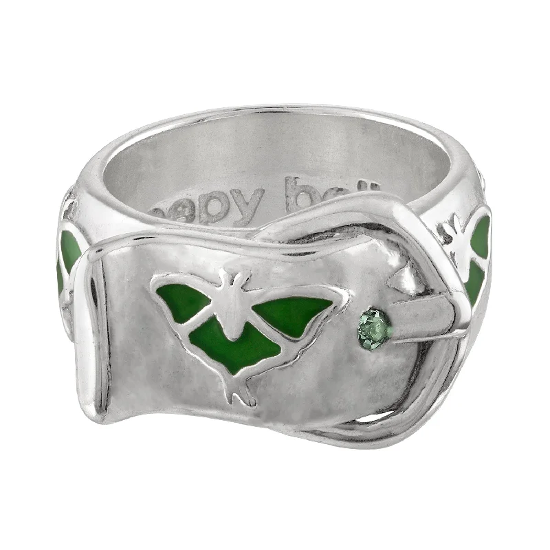 women’s twist ring-Luna Moth Ring