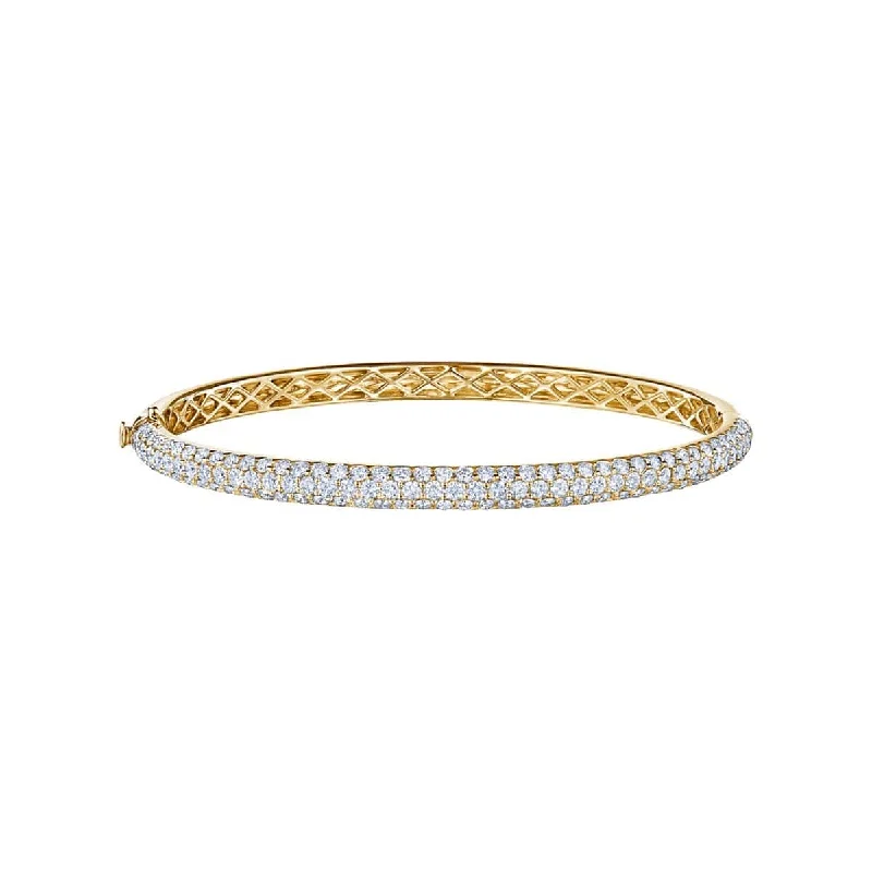 women’s fashion bracelet-Moonlight Medium Pave Diamond Bangle