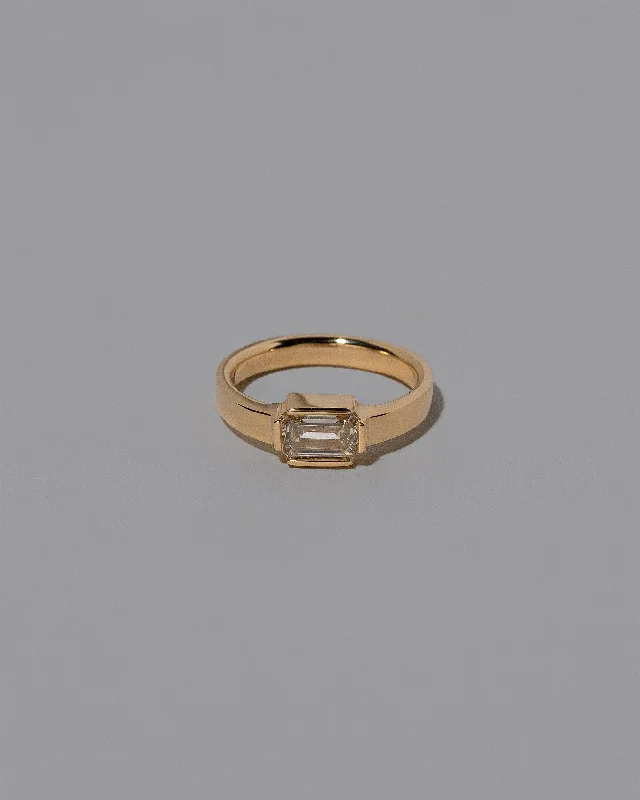 women’s signet ring-Fold Ring - Champagne Diamond