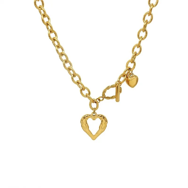 women’s fancy chain necklace-Extra Heart Necklace