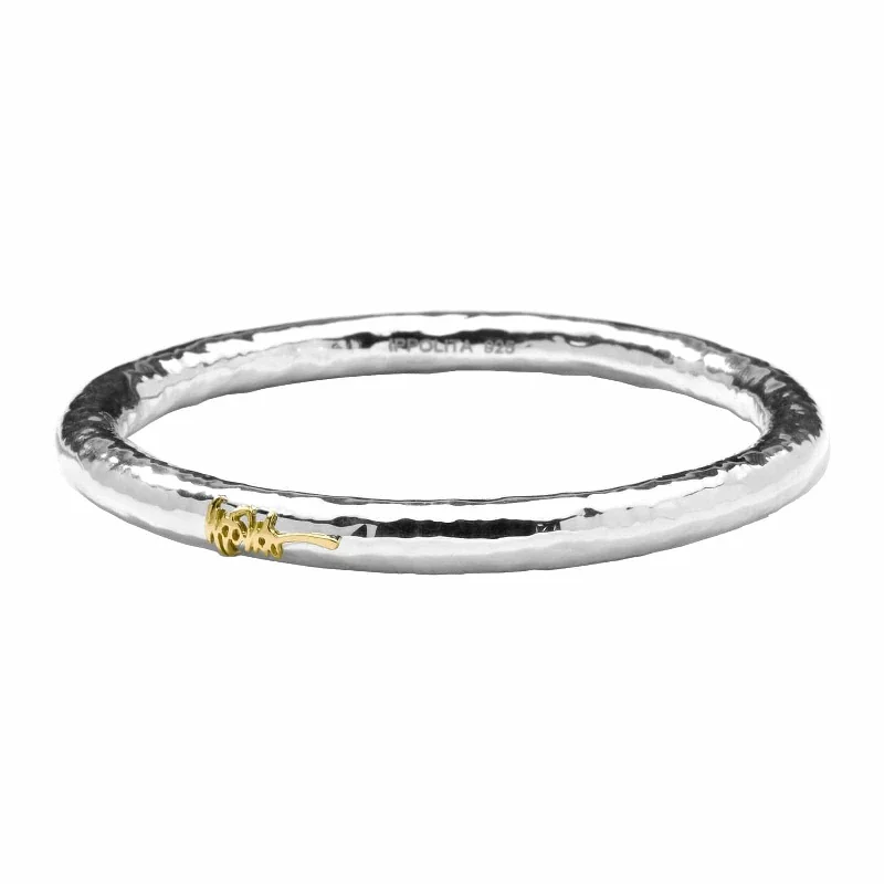 women’s birthstone bracelet-Hammered Signature Bangle