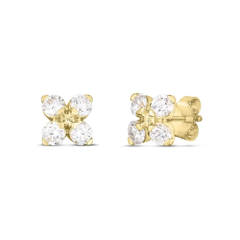 women’s asymmetrical earrings-Diamond Love in Verona Stud Earrings