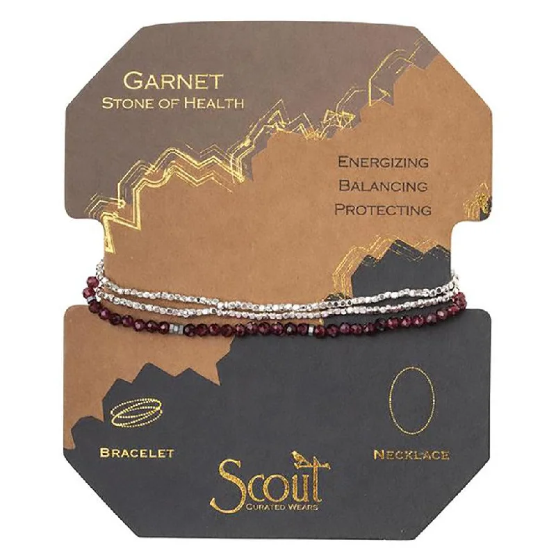 women’s slim bracelet-Scout Curated Wears : Delicate Stone Garnet - Stone of Health