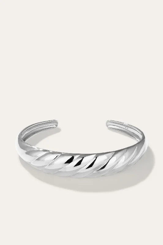 women’s stackable bracelet-Speira Silver Cuff, Medium