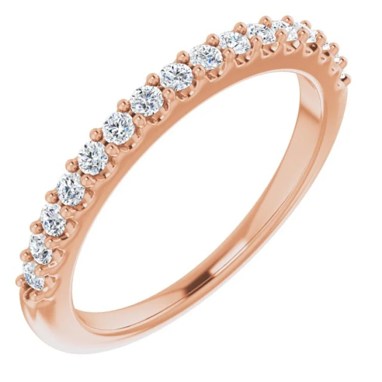 women’s band and engagement ring-14K Rose 1/4 CTW Diamond Anniversary Band