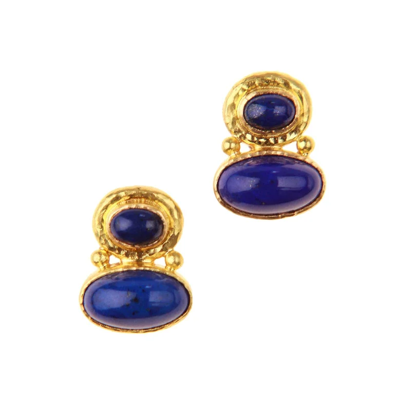 women’s statement hoop earrings-Lapis Earrings