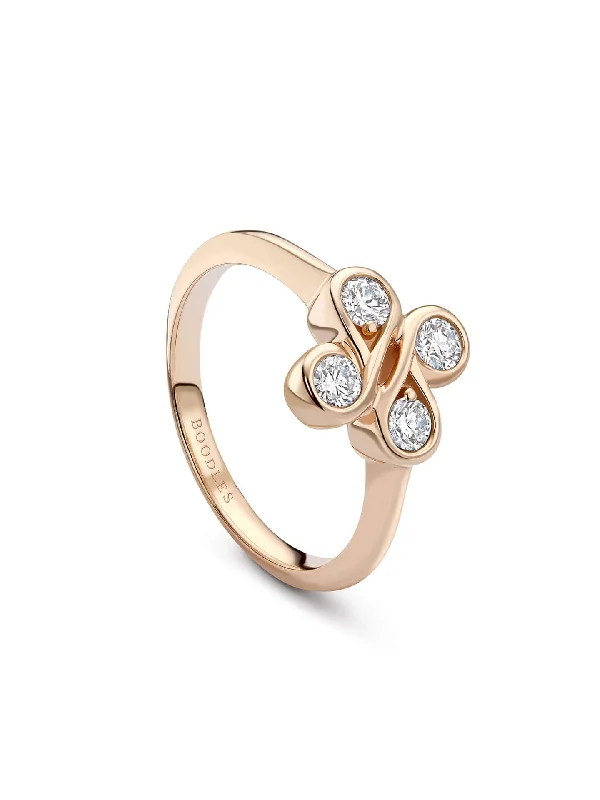 women’s colorful wedding ring-Be Boodles Classic Motif Rose Gold Ring