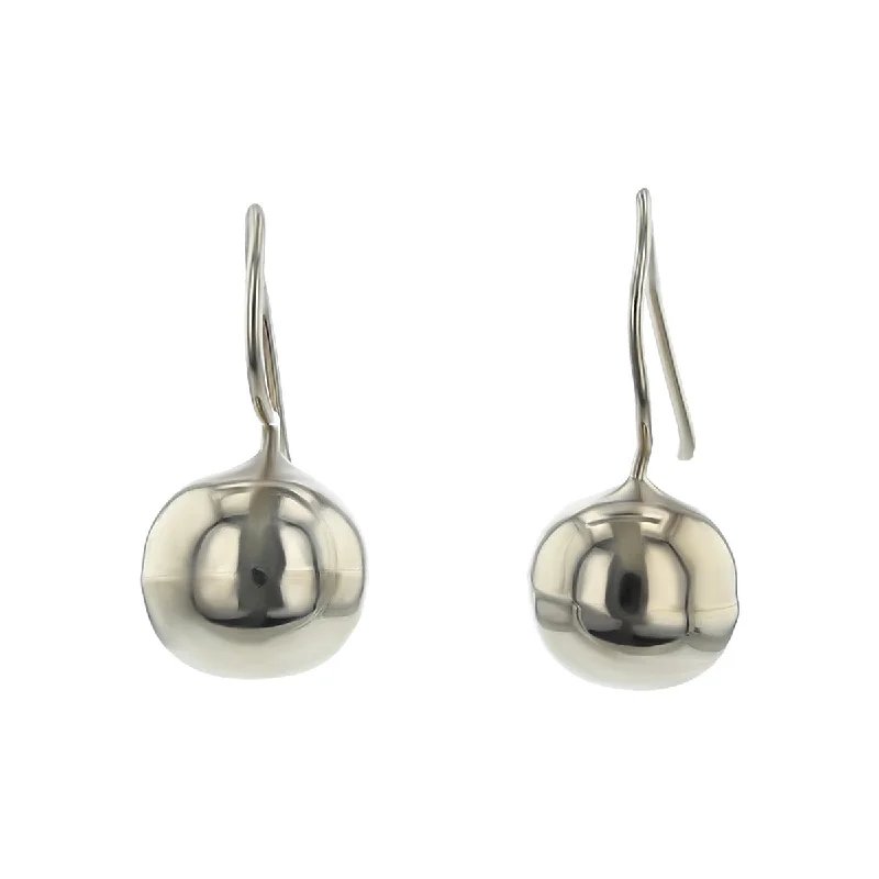 women’s boho earrings-Sterling Silver Ball Drop Earrings