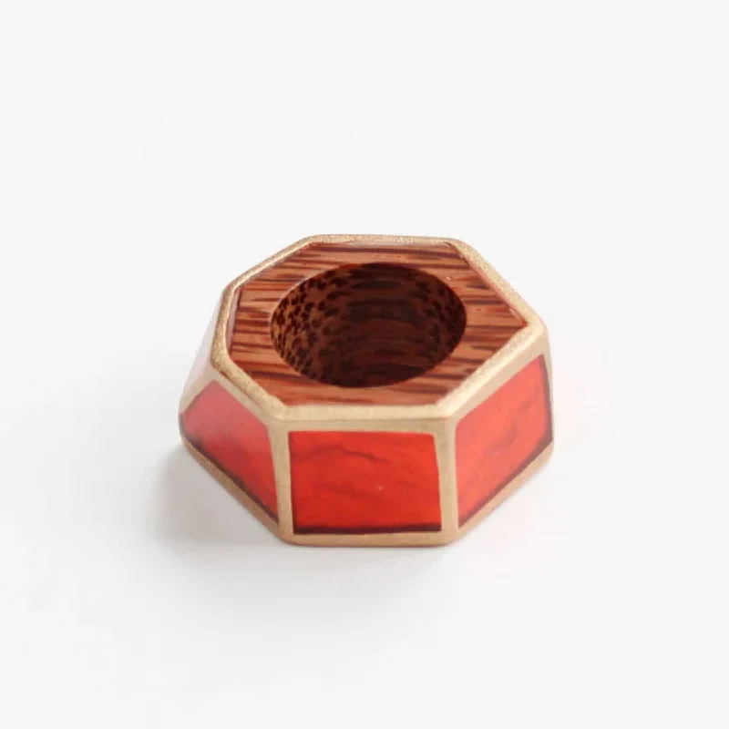 women’s vintage ring-Orange and Gold Geometric Ring by Sylca