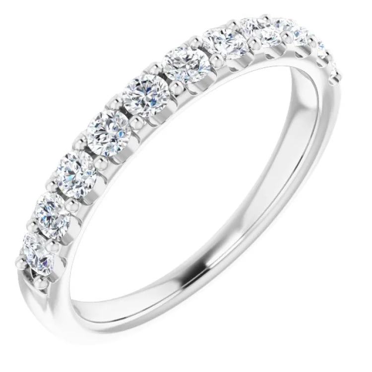 women’s gemstone wedding ring-14K White 1/2 CTW Natural Diamond Anniversary Band