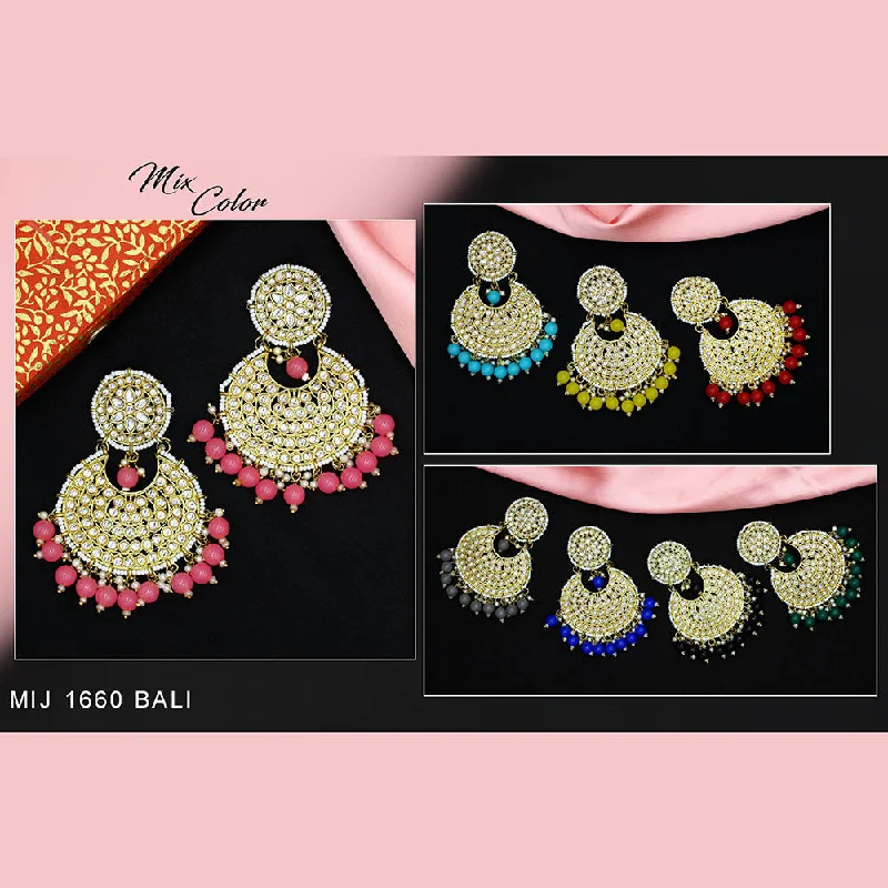 women’s hoop earrings-Mahavir Gold Plated Dangler Earrings