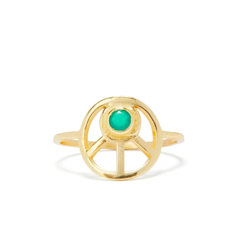 women’s heart-shaped ring-Peacetrain Ring