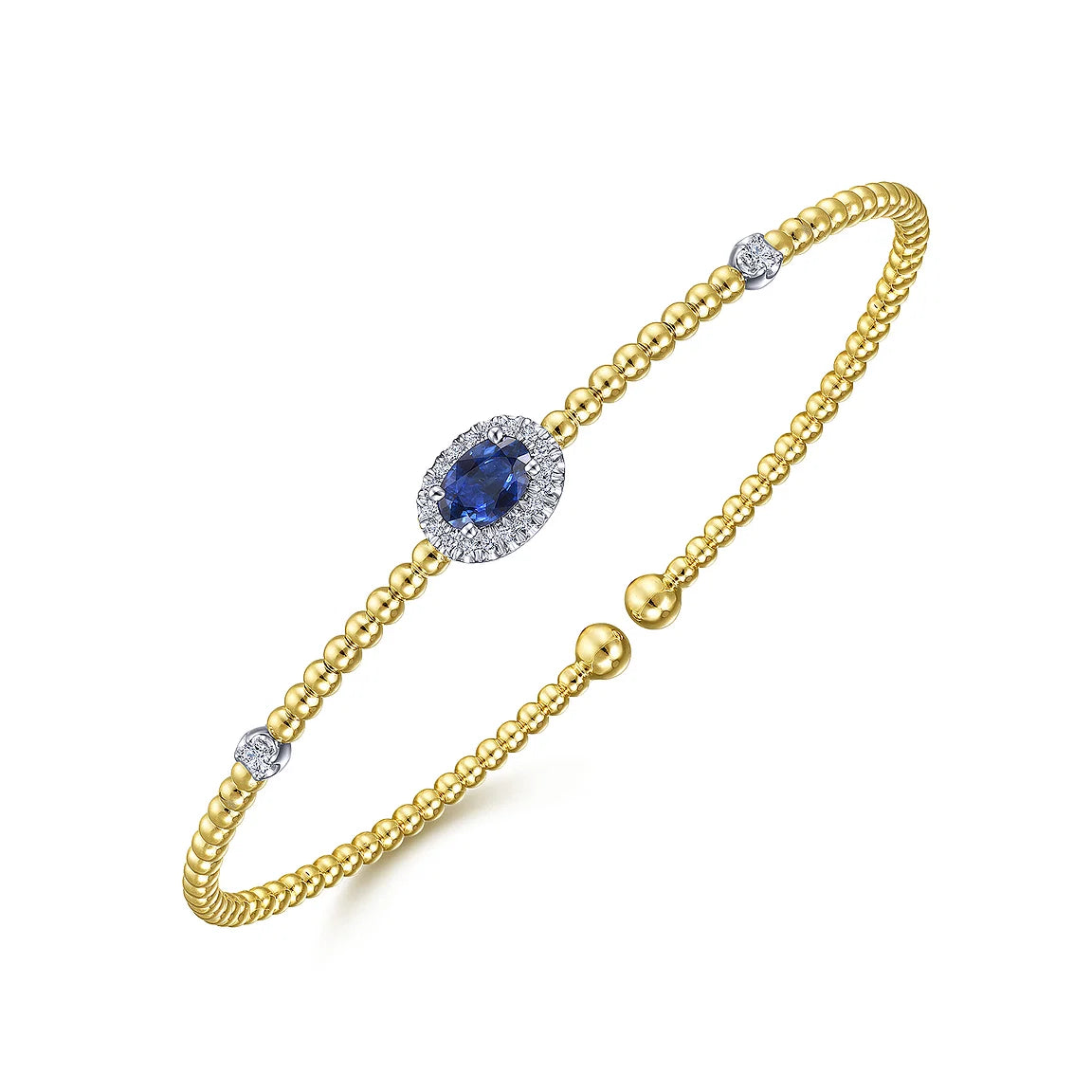 women’s leather bracelet-Not Your Average Sapphire Bangle