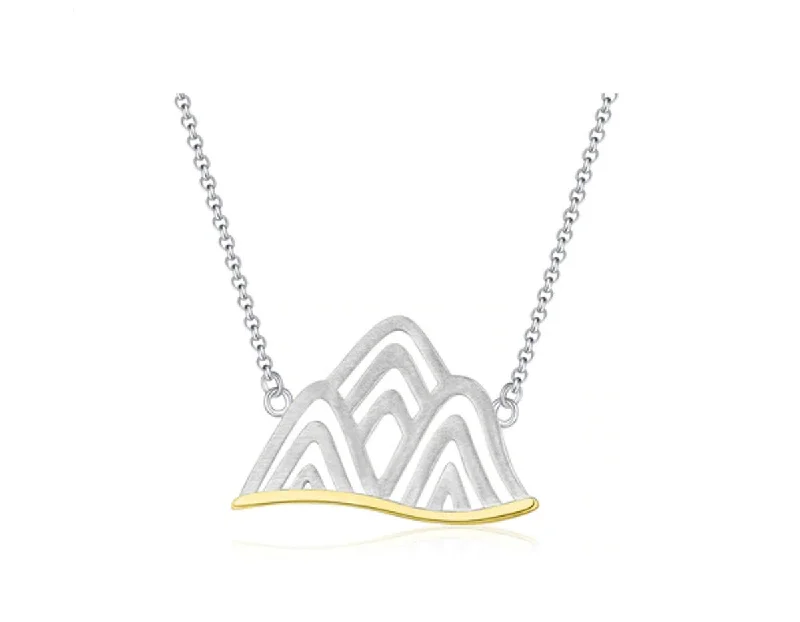 women’s cross necklace-Mountain Symbol Necklace