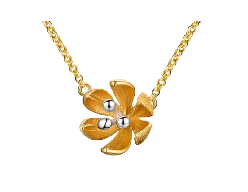 women’s statement necklace-Fresh Blooming Flower Necklace